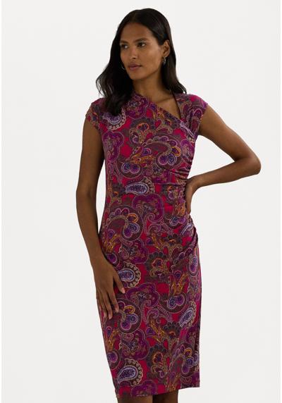 Трикотажное платье PAISLEY STRETCH JERSEY CAP-SLEEVE DRESS