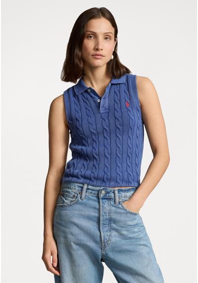 Кофта-поло CABLE KNIT CROPPED POLO SHIRT