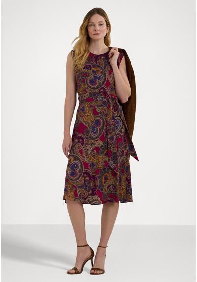 Платье PAISLEY BELTED BUBBLE CREPE DRESS