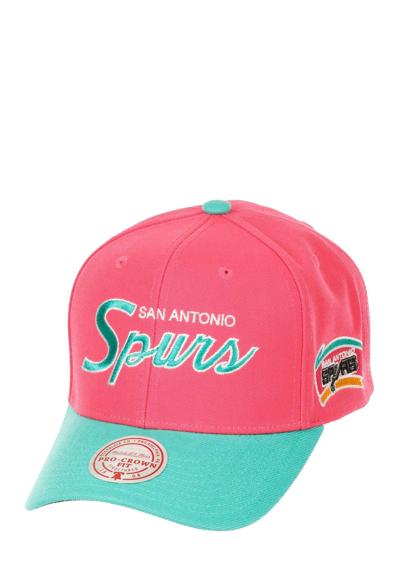 Кепка SAN ANTONIO SPURS NBA TEAM SCRIPT VERSTELLBARE GEBOGENE SNAPBACK