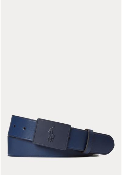 Ремень PONY PLAQUE LEATHER BELT