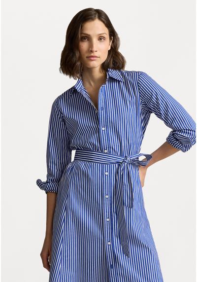 Платье-блузка BELTED STRIPED COTTON SHIRTDRESS