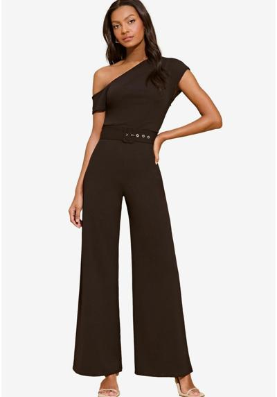 Комбинезон BELTED ONE SHOULDER BARDOT WIDE LEG REGULAR FIT