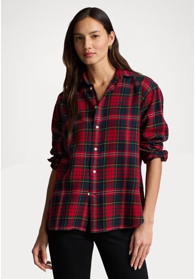 Блуза-рубашка RELAXED FIT PLAID COTTON SHIRT