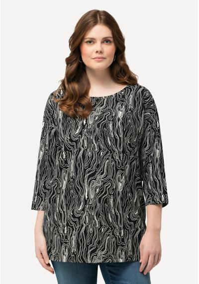 Кофта BOAT NECK ABSTRACT 3/4 SLEEVE TEE