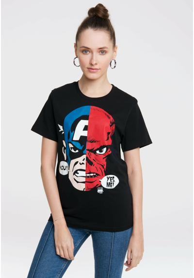 MARVEL COMICS - CAPTAIN AMERICA AND RED SKULL FACES - T-Shirt print MARVEL COMICS