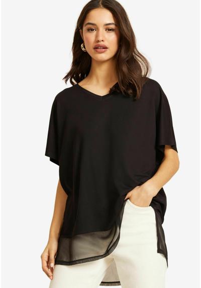 Туника SHORT SLEEVE HEM V NECK