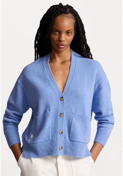 Трикотажный жакет WOOL-BLEND V-NECK CARDIGAN