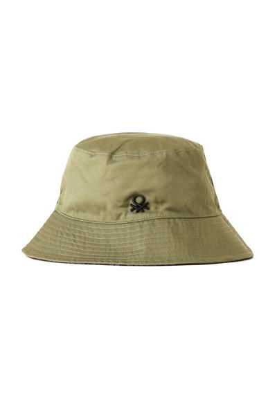 Шляпа REVERSIBLE BUCKET ONE SIDE SOLID COLOUR WITH EMBROIDERED LOGO OTHER SIDE PATTERNED