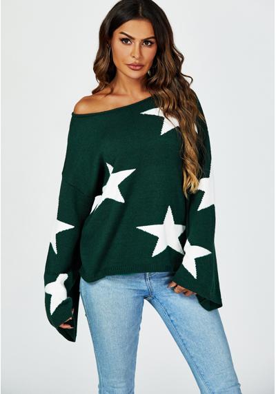 Пуловер STYLE STAR PATTERN WIDE SLEEVE