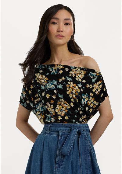 Футболка FLORAL JERSEY OFF THE SHOULDER TOP