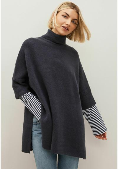 Пуловер PONCHO WITH STRIPE SLEEVE