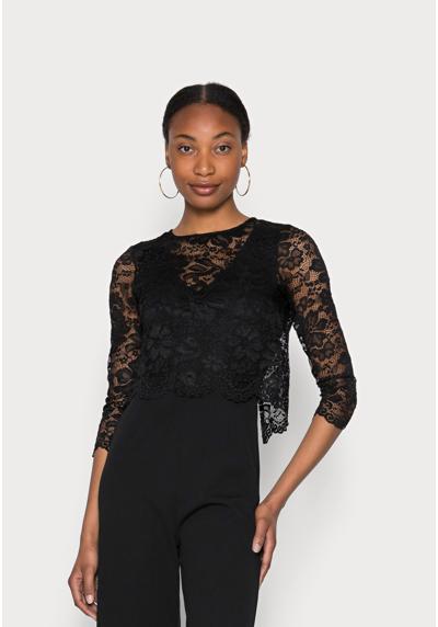 Occasion SET - Detacheable lace top with V neck sleeveless jumpsuit - Jumpsuit Occasion SET