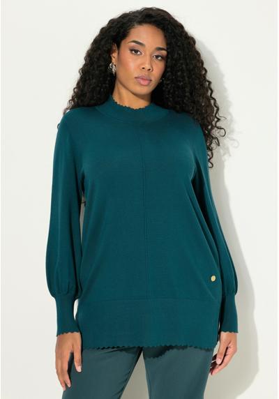 Пуловер SCALLOPED HEM BISHOP SLEEVE