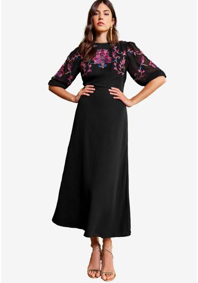 Платье EMBROIDERED PUFF SLEEVE REGULAR FIT