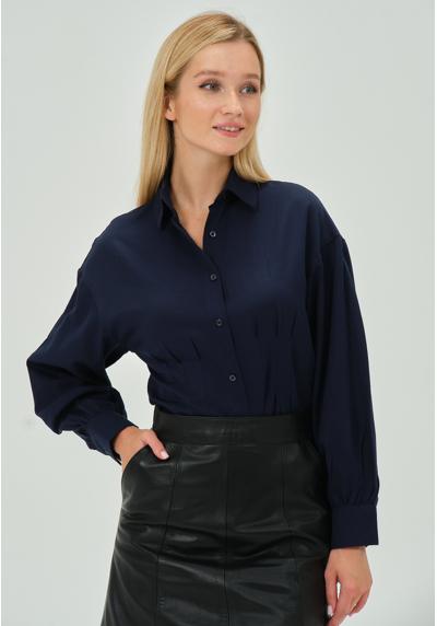 Блуза-рубашка BASICS AND MORE LONG SLEEVE LENA PLEATED