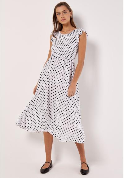 Платье POLKADOT SMOCKED MIDI