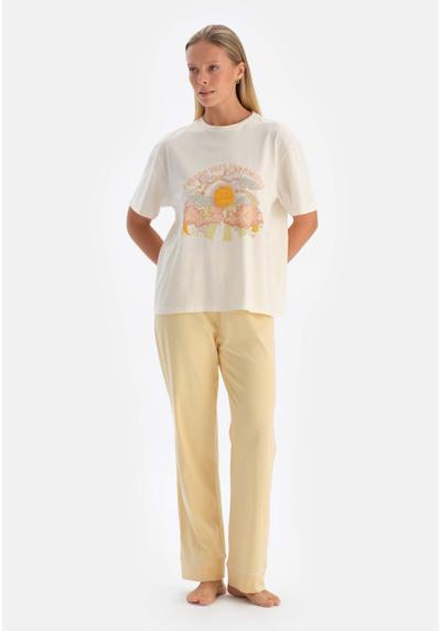 Ночное белье SHORT SLEEVE CREW NECK CLOUD T-SHIRT & TROUSERS