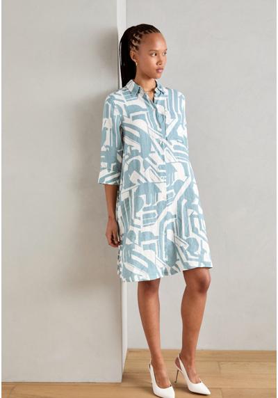 Платье-блузка SHIRT DRESS A SHAPED 3/4 SLEEVE SHORT LENGTH BREAST POCKET PRINTED