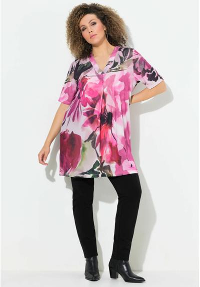 Футболка FLORAL PRINT SLINKY SHORT SLEEVE