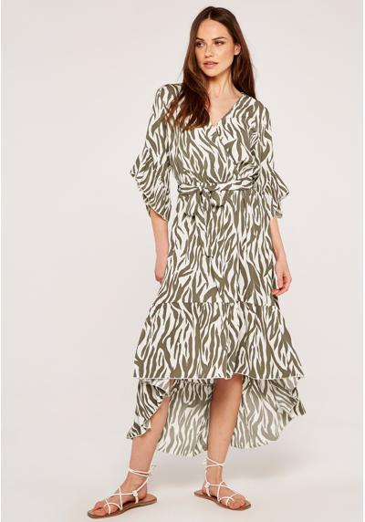 Платье ZEBRA PRINT DIPPED HEM MIDI