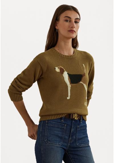 Пуловер INTARSIA KNIT BEAGLE COTTON SWEATER