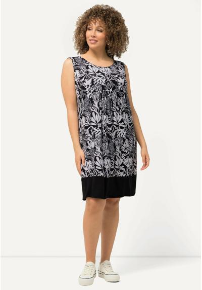 Трикотажное платье LEAF PRINT SLEEVELESS SWING