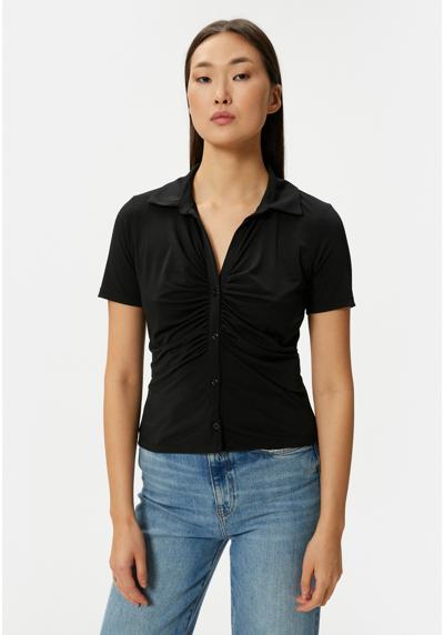 Блуза-рубашка BUTTONED DRAPED SHORT SLEEVE