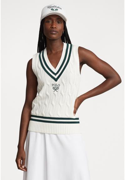 Пуловер WIMBLEDON CABLE KNIT COTTON VEST