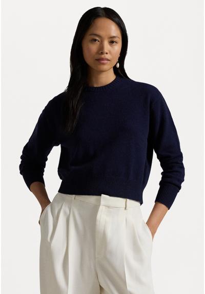 Пуловер WOOL BLEND CROPPED CREWNECK SWEATER