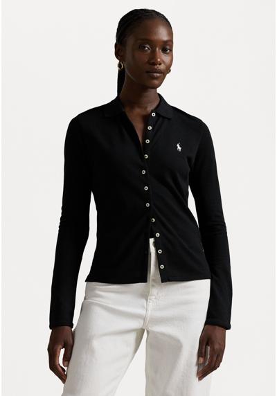 Блуза-рубашка BUTTONED PLACKET LONG SLEEVE POLO SHIRT