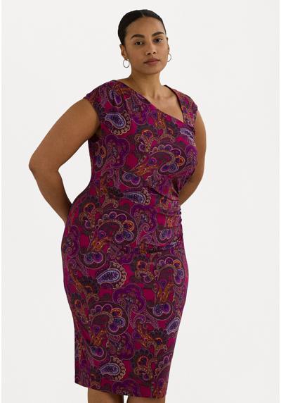 Трикотажное платье PAISLEY STRETCH JERSEY CAP-SLEEVE DRESS