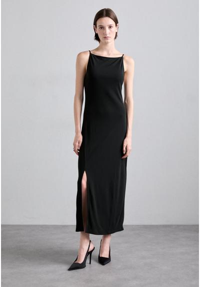 Трикотажное платье HIGH NECK SLIP DRESS