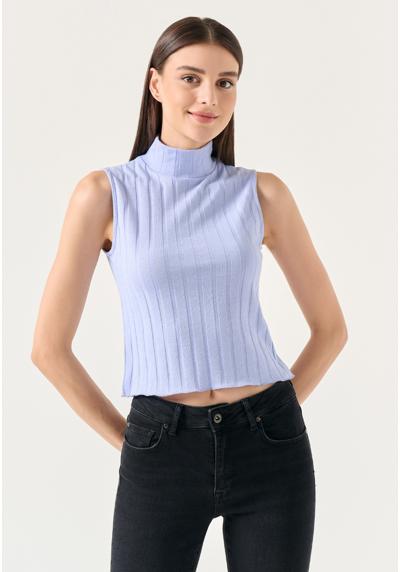 Топ SLIM FIT TURTLENECK SLEEVELESS JERSEY BLOUSE