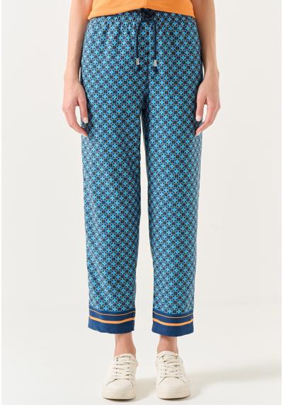 Брюки REGULAR LEG HIGH WAIST GEOMETRIC PATTERNED TROUSERS