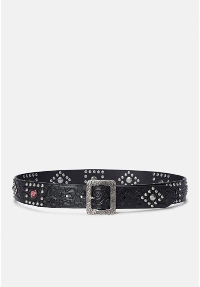 Ремень EMBELLISHED TOOLED LEATHER WIDE BELT