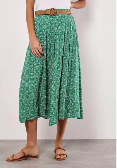 Юбка BOHO PRINT BELTED CRINKLE MIDI